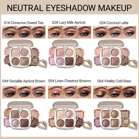 Erinde Metallic Bronze Purple Eyeshadow Palette with Mirror, Shimmer High Pigment Eye Shadow, Blendable Long-Lasting Everyday Eye & Contour Makeup Palette, Perfect for Blue, Green & Brown Eyes