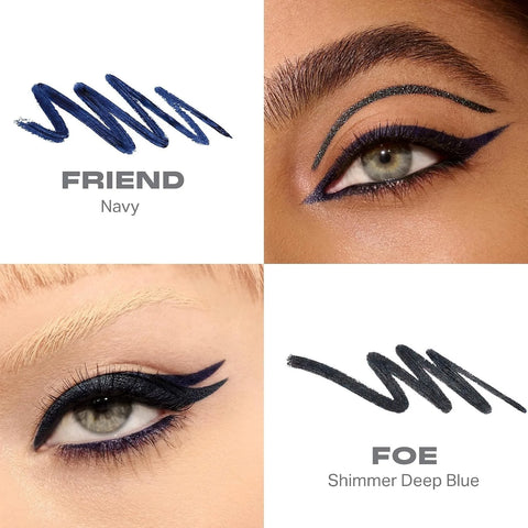 Morphe Bi-Liner Dual-Ended Gel Eyeliner Pencil - Matte & Metallic Eye Liner Duo with Long Lasting Waterproof Color for Precise and Smoked Eye Makeup Looks - Friend or Foe (0.04 oz)