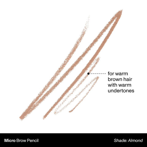 Morphe Micro Dual Eyebrow Pencil - Dual-Ended Brow Pencil Featuring a Retractable, Ultra-Precise, Pointed Tip - Richly Pigmented, Smooth-Gliding, Long-Lasting Wax Formula - Almond (0.003 oz)