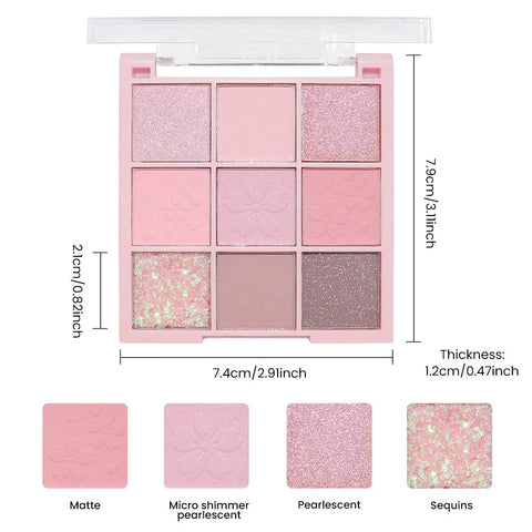 CAKAILA Light Pink Eyeshadow Palette,Neutral Nude Powder Eye Shadow for Older Women,Natural Long Lasting Naturing-Looking Pink Makeup Palette,Talc,Paraben Vegan & Cruelty Free