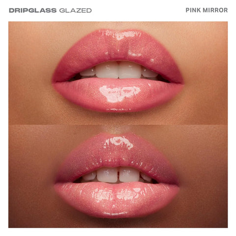 MORPHE Dripglass High Shine Lip Gloss - Semi-Sheer or Full Coverage Lip Color with Glass-Like Shine and Nonsticky Finish - Infused With Squalane & Vitamin E - Pink Mirror (0.13 Fl Oz)