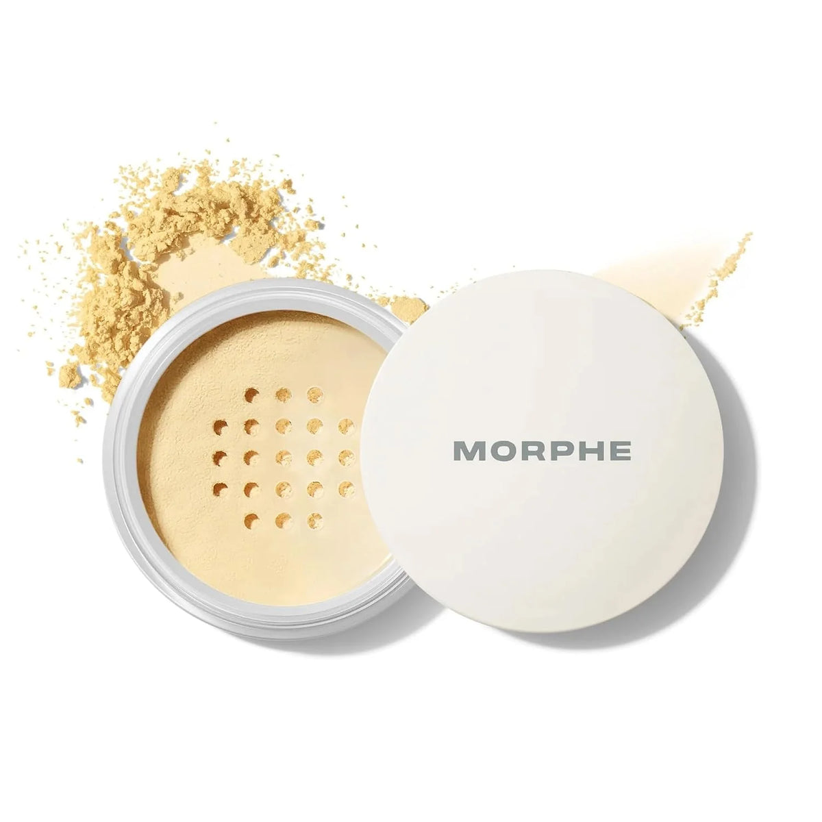 Morphe Bake & Set Setting Powder - Lightweight, Talc-Free Finishing Powder for Face Makeup with a Soft, Natural Finish - Minimizes Shine for Up to 24HR - Banana (0.31 oz)