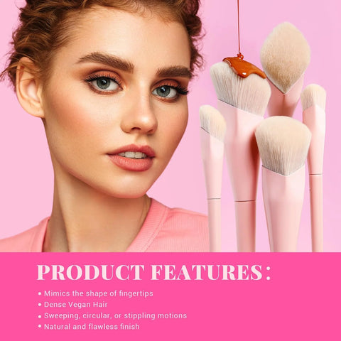 Jessup Pink Makeup Brushes Set 14Pcs Make up Brushes Premium Vegan Foundation Concealer Blush Eyeshadow Eyeliner Powder Highlighter Blending Face Brush Set with Gift Box, T495-G