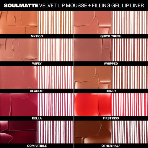MORPHE Soulmatte Gel Lip Liner - Creamy Lip Pencil with a Matte Formula - Precision Contour Pencil with Sweet Almond & Tea Seed Oil for Long-Lasting Definition - Bella (0.007 oz)