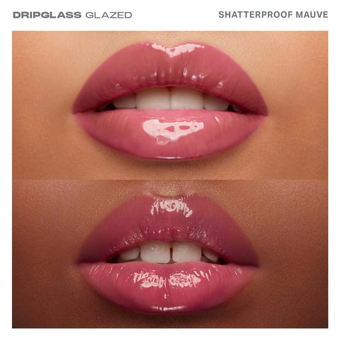 MORPHE Dripglass High Shine Lip Gloss - Semi-Sheer or Full Coverage Lip Color with Glass-Like Shine and Nonsticky Finish - Infused With Squalane & Vitamin E - Shatterproof Mauve (0.13 Fl Oz)