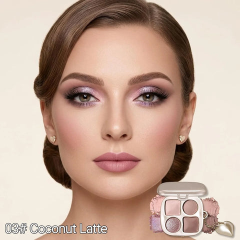 Erinde Nude Soft Mauve Brown Eyeshadow Palette with Mirror, Matte & Shimmer High Pigment Eye Shadow, Blendable Long-Lasting Everyday Eye & Contour Makeup Palette, Perfect for Blue, Green & Brown Eyes
