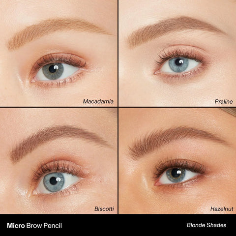 Morphe Micro Dual Eyebrow Pencil - Dual-Ended Brow Pencil Featuring a Retractable, Ultra-Precise, Pointed Tip - Richly Pigmented, Smooth-Gliding, Long-Lasting Wax Formula - Macadamia (0.003 oz)