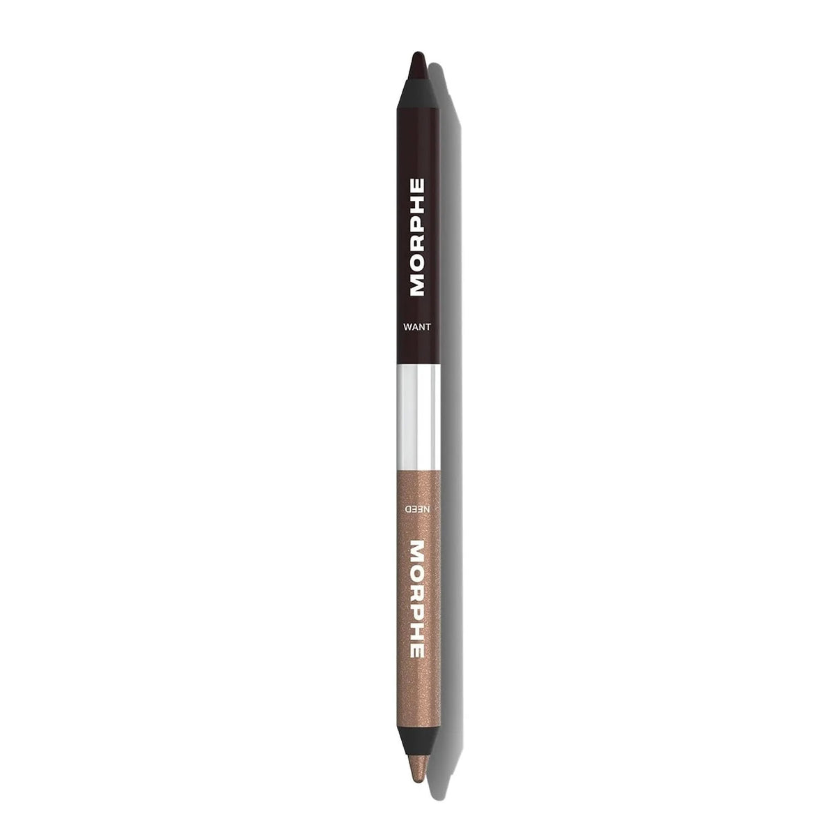 Morphe Bi-Liner Dual-Ended Gel Eyeliner Pencil - Matte & Metallic Eye Liner Duo with Long Lasting Waterproof Color for Precise and Smoked Eye Makeup Looks - Want or Need (0.04 oz)