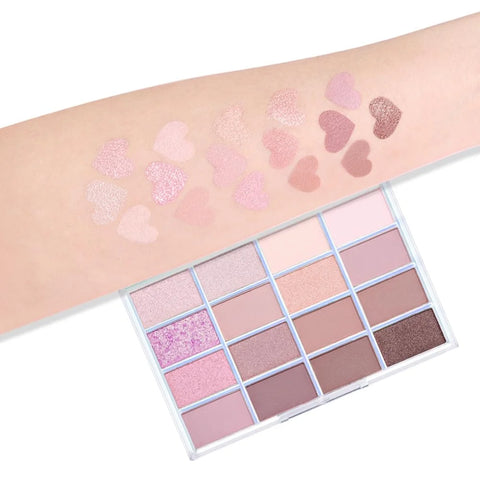 CAKAILA 16Colors Light Purple Pink Brown Nude Basics Matte Eyeshadow Palette,Eye Shadow Travel Makeup Palette all in one Long Lasting Waterproof,Great for Travel Gift Kit