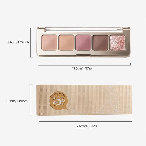 Erinde Beige Dusty Mauve Smoky Brown Champagne Eyeshadow Palette, Matte & Shimmer Nude Neutral Eye Shadow Palettes Blendable Long-Lasting Eye & Contour Makeup Palette for Blue, Green Brown Eyes, 02