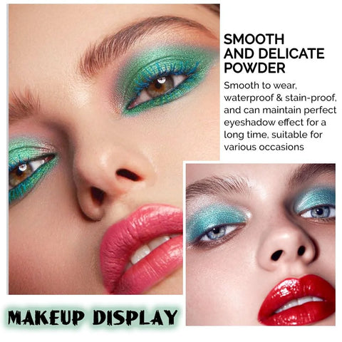 CAKAILA 9Colors Green Avocado Color Colorful Bright Eyeshadow Palette Makeup,Matte Sparkle Eye Shadow Palette Long Lasting Waterproof,Emerald Bright Eyeshadow Palette