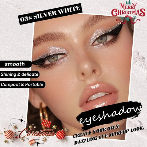 Pressed Single Eyeshadow Makeup, Sparkle Highly Pigmented Monochrome Eye Shadow Palette, Waterproof Neutral Powder, sombras para ojos, Lightweight Blendable, #03 Smoky Gray+#05 Ink Black