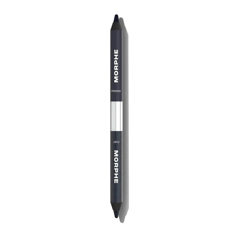 Morphe Bi-Liner Dual-Ended Gel Eyeliner Pencil - Matte & Metallic Eye Liner Duo with Long Lasting Waterproof Color for Precise and Smoked Eye Makeup Looks - Friend or Foe (0.04 oz)