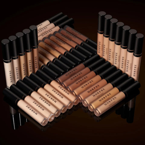 Morphe Filter Effect Soft Radiance Concealer - Buildable Coverage Liquid Concealer Face Makeup with Hyaluronic Acid & Pomegranate Extract & a Natural Radiant Finish - Medium 10 (Cool) (0.12 fl oz)