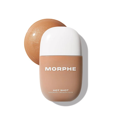 Morphe Hot Shot Sun Bronzing Drops - Waterweight Liquid Bronzer Drops with Niacinamide for Glowing Skin, Hydration & a Natural Radiant Finish - Money Honey (1 Fl Oz)