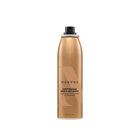 Morphe Continuous Prep & Set Setting Spray - Hydrating Setting Spray for Makeup & Skin Prep - Enriched with Ceramides and Antioxidants for a Radiant Finish (2.8 oz) (Pack of 2)