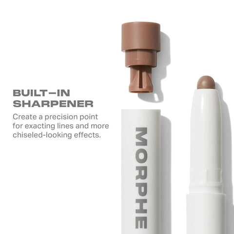 Morphe Shaperlifter Micro Contour Stick - Precision Cream Contour Makeup with Built-In Sharpener - Cool Tone Complexion Stick for Sculpting Face Makeup - Sculpted (0.05 oz)