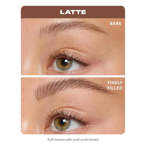 Morphe Nano Brow Pencil - Ultrafine Eyebrow Pencil for Hairlike Strokes - Precision Eye Makeup with Spoolie Brush for Natural Definition and Long-Lasting Wear - Latte (0.001 oz)
