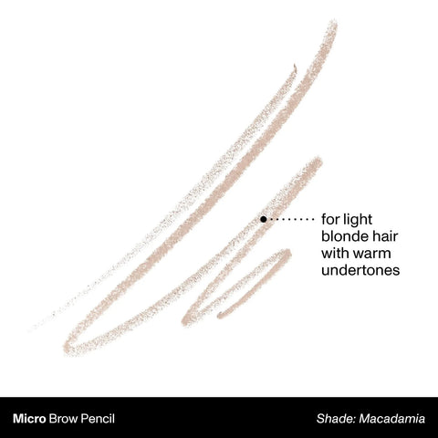 Morphe Micro Dual Eyebrow Pencil - Dual-Ended Brow Pencil Featuring a Retractable, Ultra-Precise, Pointed Tip - Richly Pigmented, Smooth-Gliding, Long-Lasting Wax Formula - Macadamia (0.003 oz)